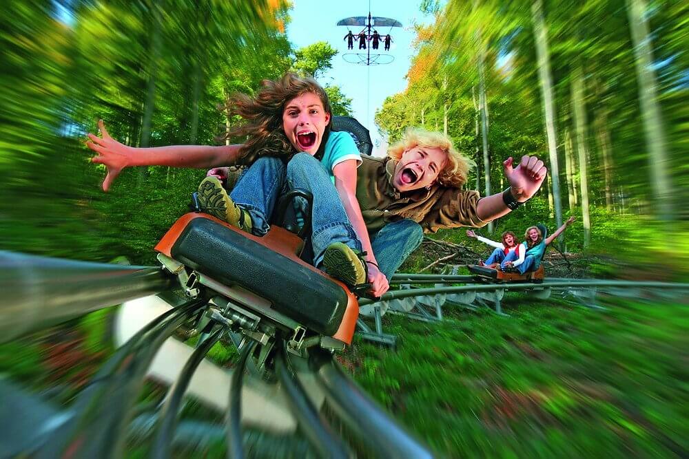 Der Alpine Coaster Trapper Slider im Fort Fun Abenteuerland