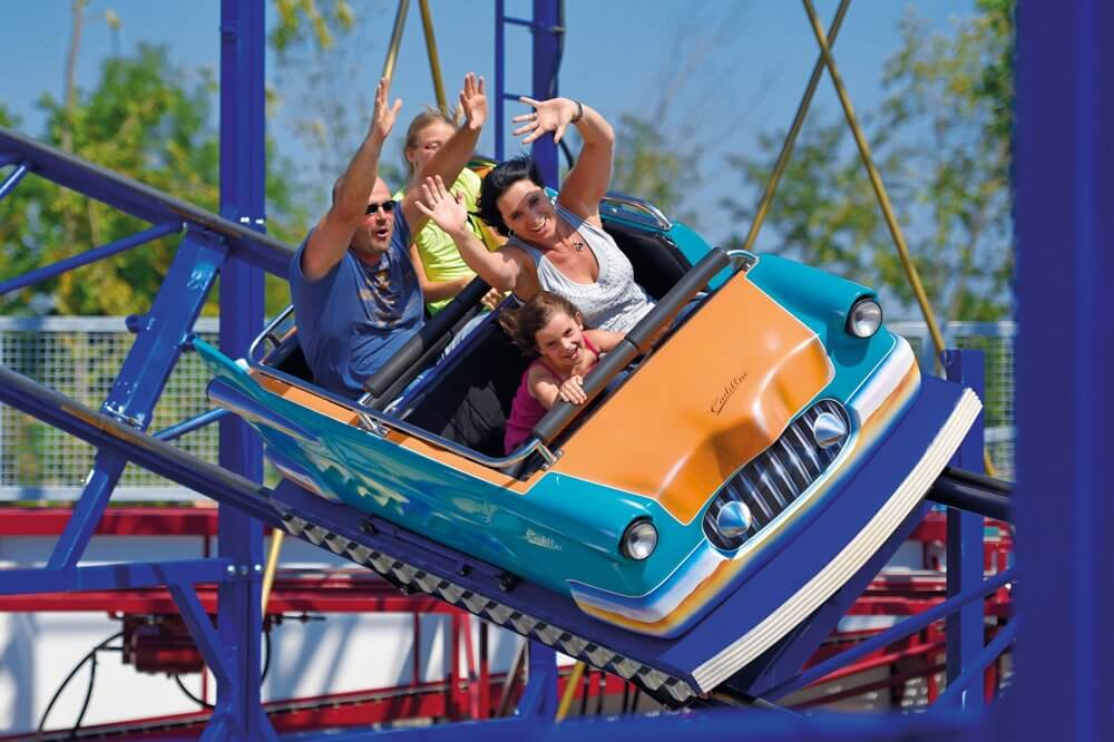 Achterbahn im Skylinepark