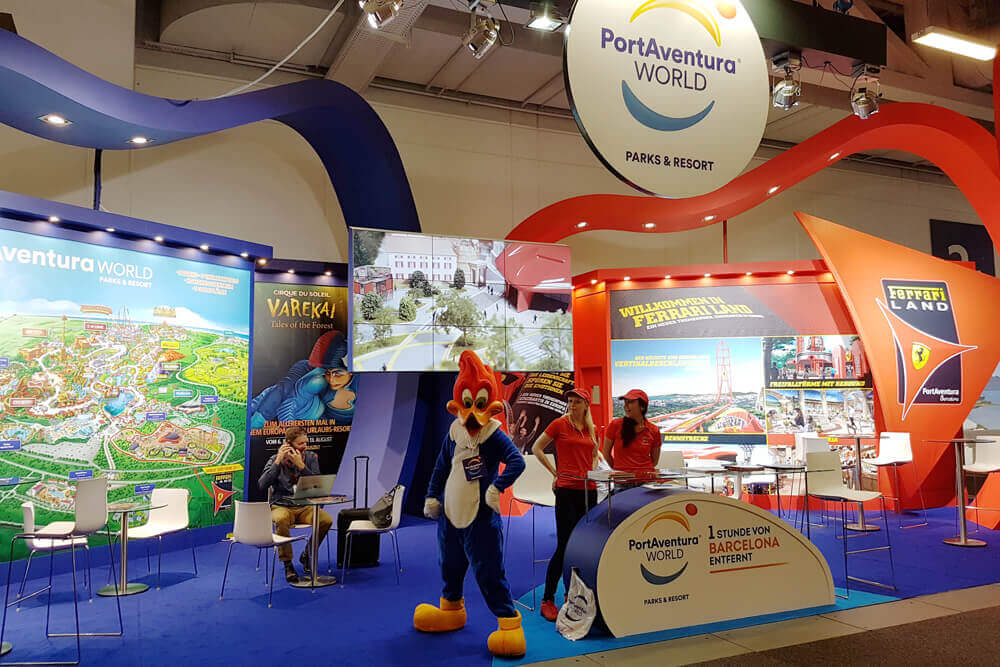 Der Messestand von PortAventura auf der ITB