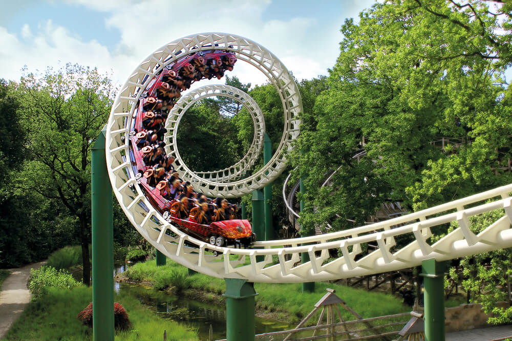 Achterbahn Python im Freizeitpark Efteling